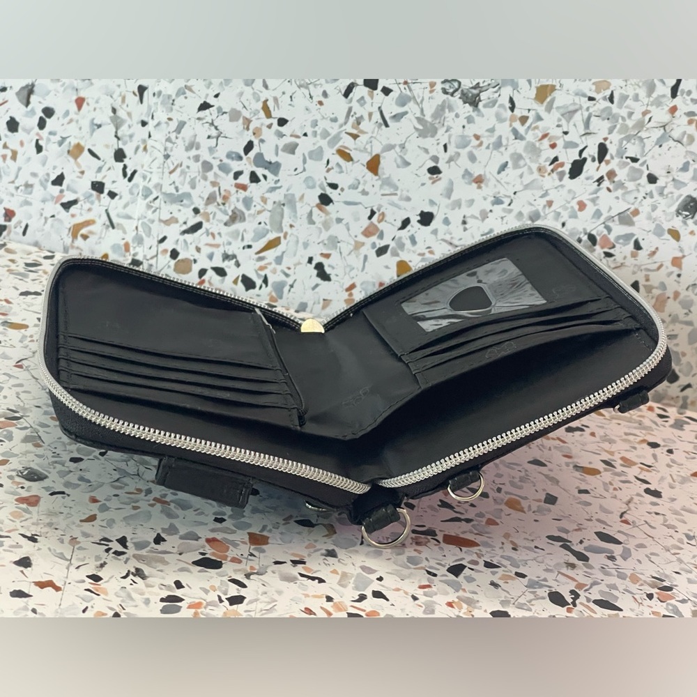 Phone Holder Black Textured Wallet - Picture 16 of 16